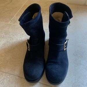 Jimmy Choo ankle navy suede bootss